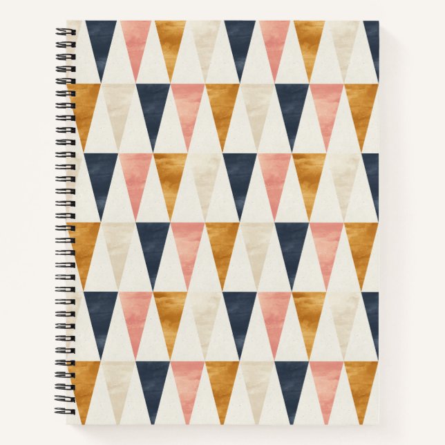 Scandinavian Navy Flag Pattern Notebook (Front)