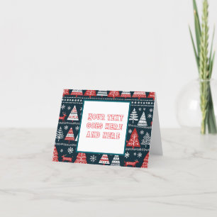 scandinavian nordic christmas holiday card