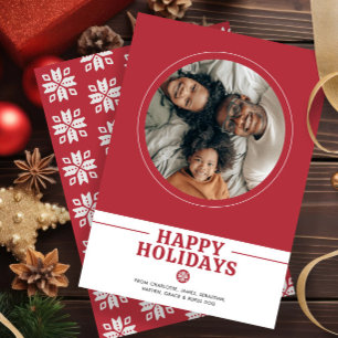 Scandinavian Nordic Christmas Photo Personalised Holiday Card