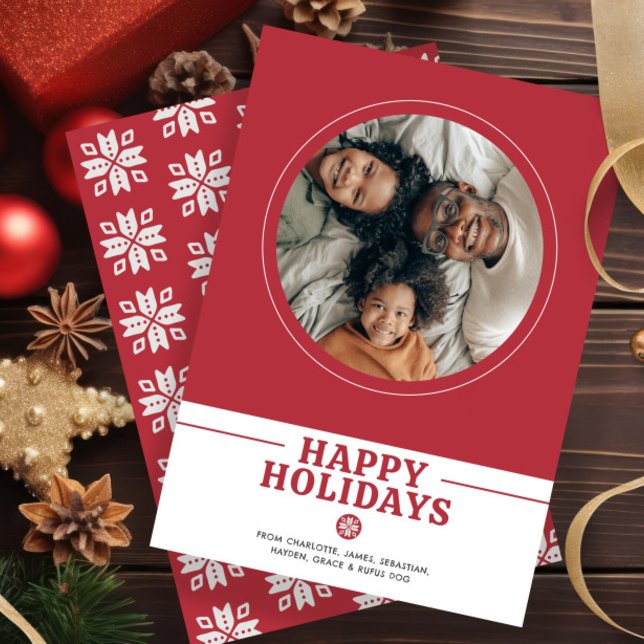 Scandinavian Nordic Christmas Photo Personalised Holiday Card (Scandinavian Nordic Christmas Photo Personalized Holiday Card by Ricaso. Add your photo and text)