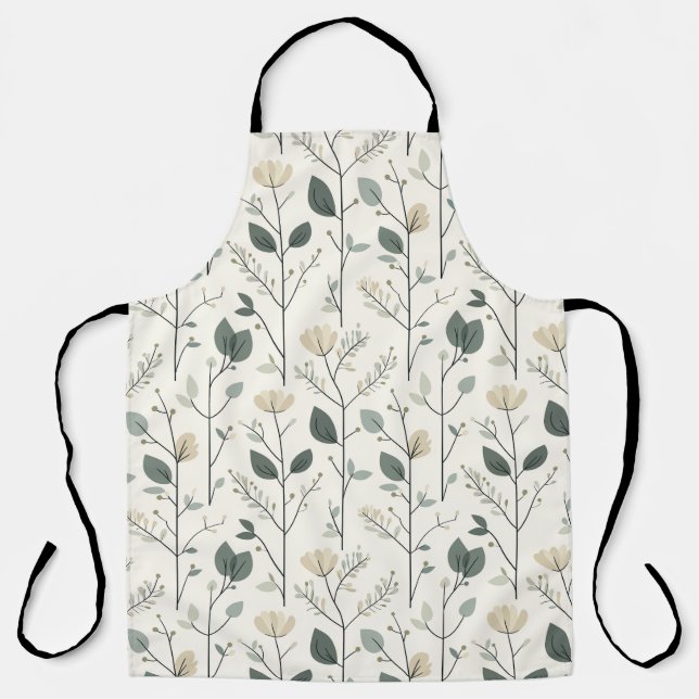 Scandinavian Nordic Flora Apron (Front)