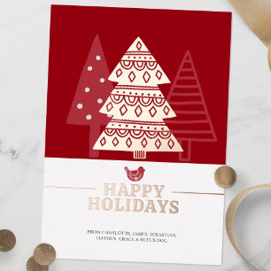 Scandinavian Nordic Happy Holidays Christmas Trees