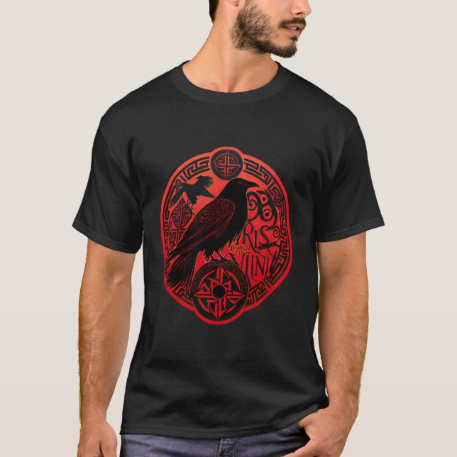 Scandinavian Odin Ravens T-Shirt (Front)