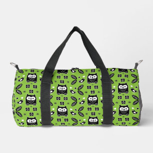 Scandinavian Owl Folk Art Duffle Bag