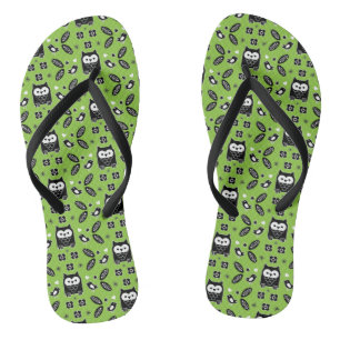 Scandinavian Owl Folk Art Jandals