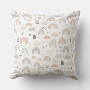 Scandinavian Pastel Baby Throw Pillow