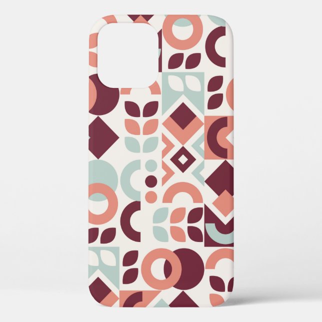 Scandinavian pattern design. Simple modern retro b Case-Mate iPhone Case (Back)