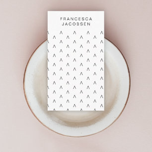 Scandinavian Pattern Minimalist Scandi Modern Business Card