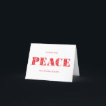 Scandinavian Peace Dala Horse Photo Holiday Card<br><div class="desc">This elegant folded Christmas holiday card features a message of peace on the front with your favourite photo and a longer family update message inside. The Scandinavian folk art inspired design is festive and modern in clean white and red and fully customisable.</div>