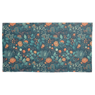 Scandinavian Plants and Flowers Pillowcase