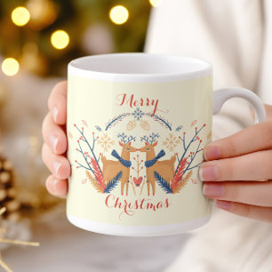 Scandinavian Reindeer Nordic Christmas Design Coffee Mug