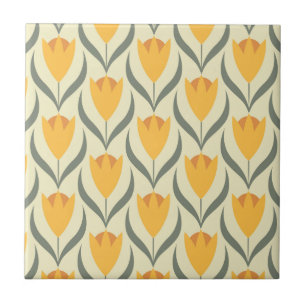 Scandinavian retro floral pattern,retro flower,vin tile