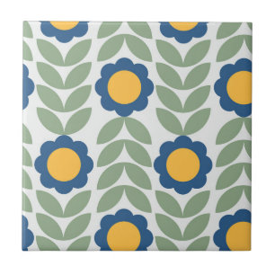 Scandinavian retro floral pattern,retro flower,vin tile