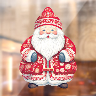 Scandinavian Santa Window Cling