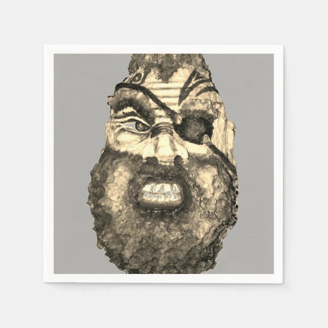 Scandinavian Scary Viking Napkin (Front)