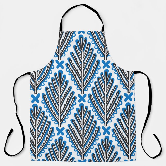 Scandinavian seamless folk art pattern with cute t apron (Front)