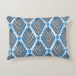 Scandinavian seamless folk art pattern with cute t decorative cushion