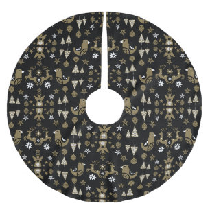 Scandinavian Seasonal Luxury Decor Brushed Polyester Tree Skirt
