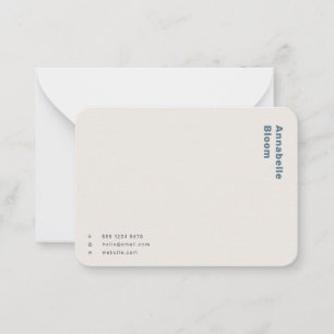 Scandinavian Smoke Blue Minimalist Simple Card