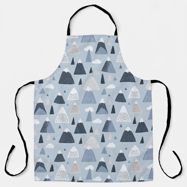 Scandinavian Snow-Capped Mountains Apron (Front)
