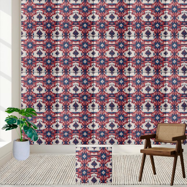 Scandinavian Snowflake Tile Pattern (Scandinavian Snowflake Tile Pattern)