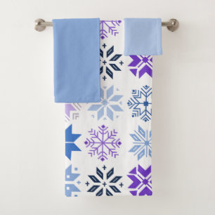 Scandinavian Snowflakes Bath Towel Set
