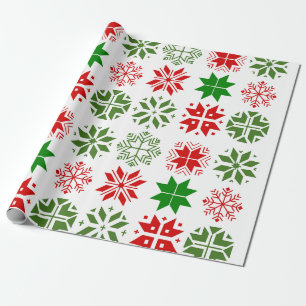 Scandinavian Snowflakes Wrapping Paper