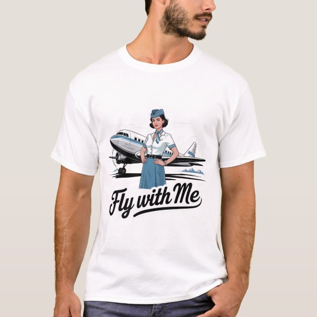 Scandinavian stewardess Basic T-Shirt (Front)