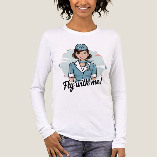 Scandinavian stewardess Long Sleeve Shirt (Front)