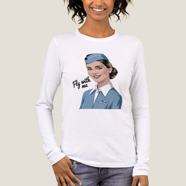 Scandinavian stewardess Long Sleeve Shirt (Front)