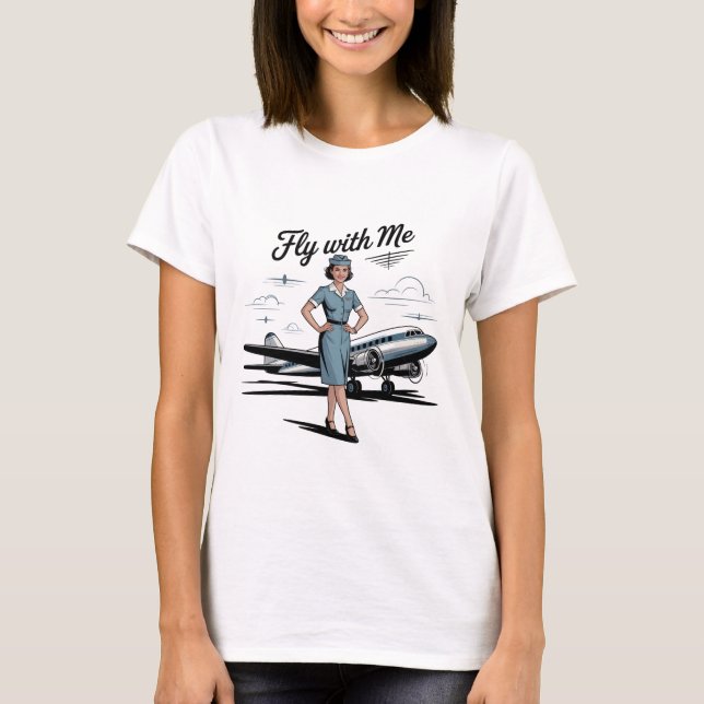 Scandinavian stewardess Womens Basic T-Shirt (Front)