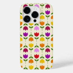 Scandinavian Style Colourful on Crm Flower Pattern Case-Mate iPhone 14 Pro Case