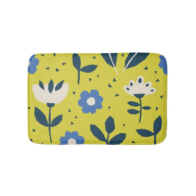 Scandinavian style, floral seamless pattern. bath mat (Front)