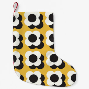 Scandinavian style, floral vintage pattern small christmas stocking