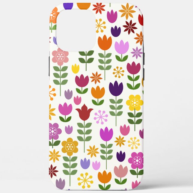 Scandinavian Style Flowers Big Pattern Case-Mate i Case-Mate iPhone Case (Back)