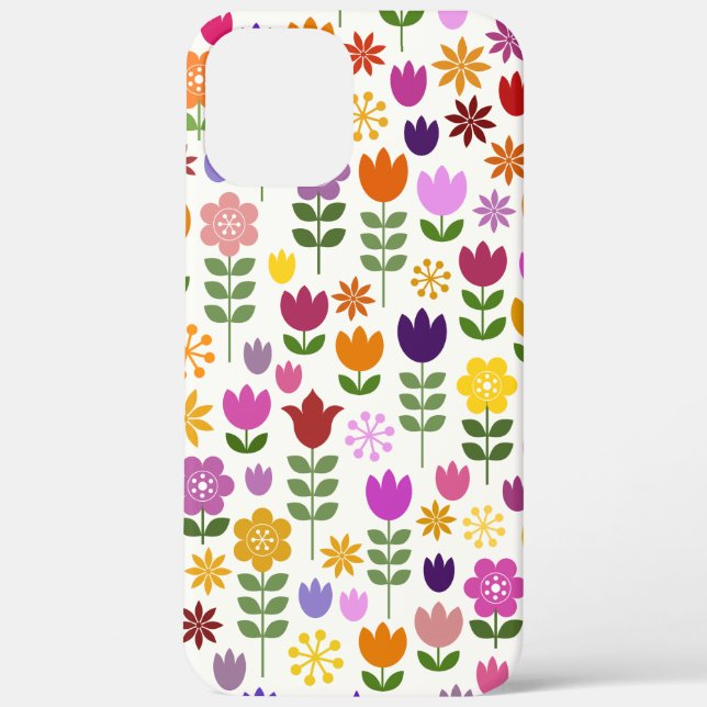 Scandinavian Style Flowers Big Pattern Case-Mate iPhone Case (Back)
