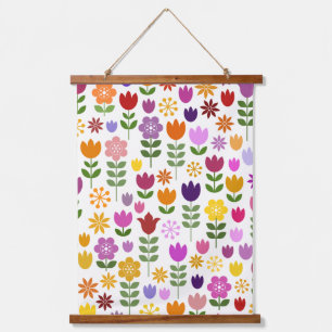 Scandinavian Style Flowers Big Pattern Hanging Tapestry