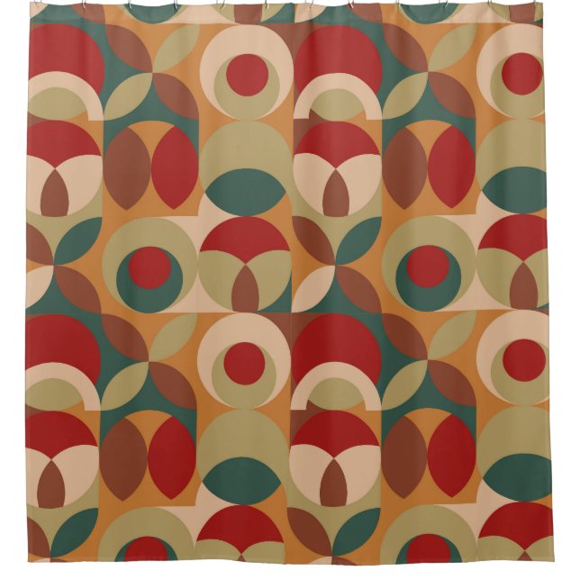 Scandinavian Style Geometry Minimal Artwork Shower Curtain (Front)