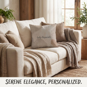 Scandinavian style home decor neutral abstract cushion