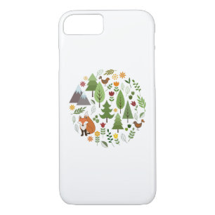 Scandinavian Style Illustrations Circle Case-Mate iPhone Case