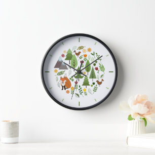 Scandinavian Style Illustrations Circle+Time Clock