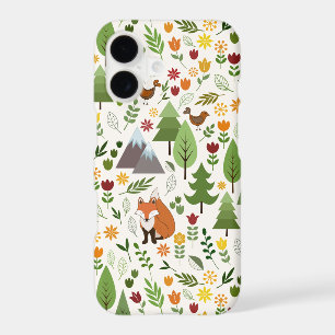 Scandinavian Style Illustrations on Cream Pattern