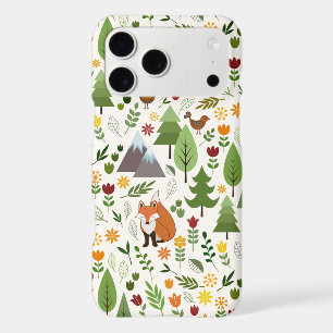 Scandinavian Style Illustrations on Cream Pattern