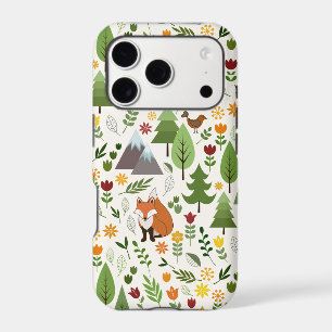 Scandinavian Style Illustrations on Cream Pattern