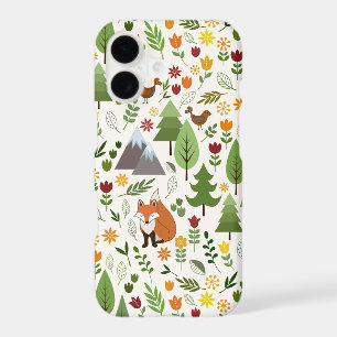 Scandinavian Style Illustrations on Cream Pattern