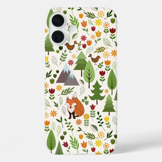 Scandinavian Style Illustrations on Cream Pattern Case-Mate iPhone Case (Back)
