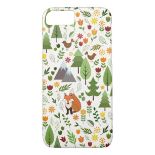 Scandinavian Style Illustrations on Cream Pattern Case-Mate iPhone Case