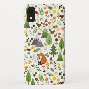 Scandinavian Style Illustrations on Cream Pattern Case-Mate iPhone Case