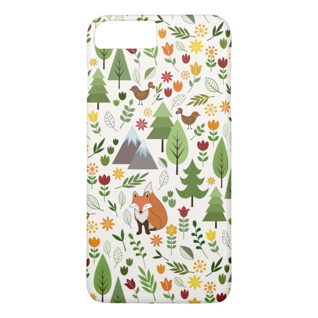 Scandinavian Style Illustrations on Cream Pattern Case-Mate iPhone Case (Back)