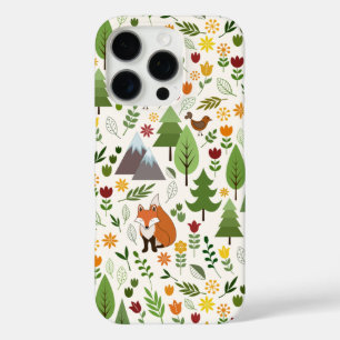 Scandinavian Style Illustrations on Cream Pattern iPhone 16 Pro Case